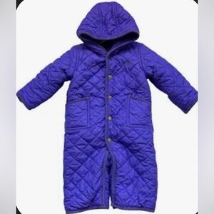 Ralph Lauren Girls 18M Quilted Snowsuit Purple Winter Coat: Offers Welcome